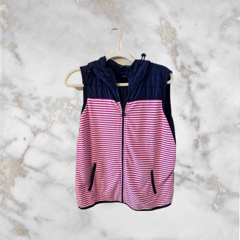 Tommy Hilfiger Navy and Pink Striped Vest